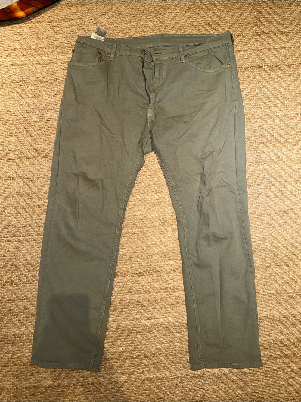 Levi's Light Olive Straight-Leg Pants